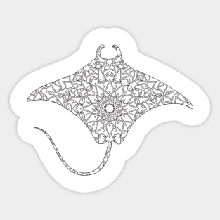 Mandala Manta ray Sticker